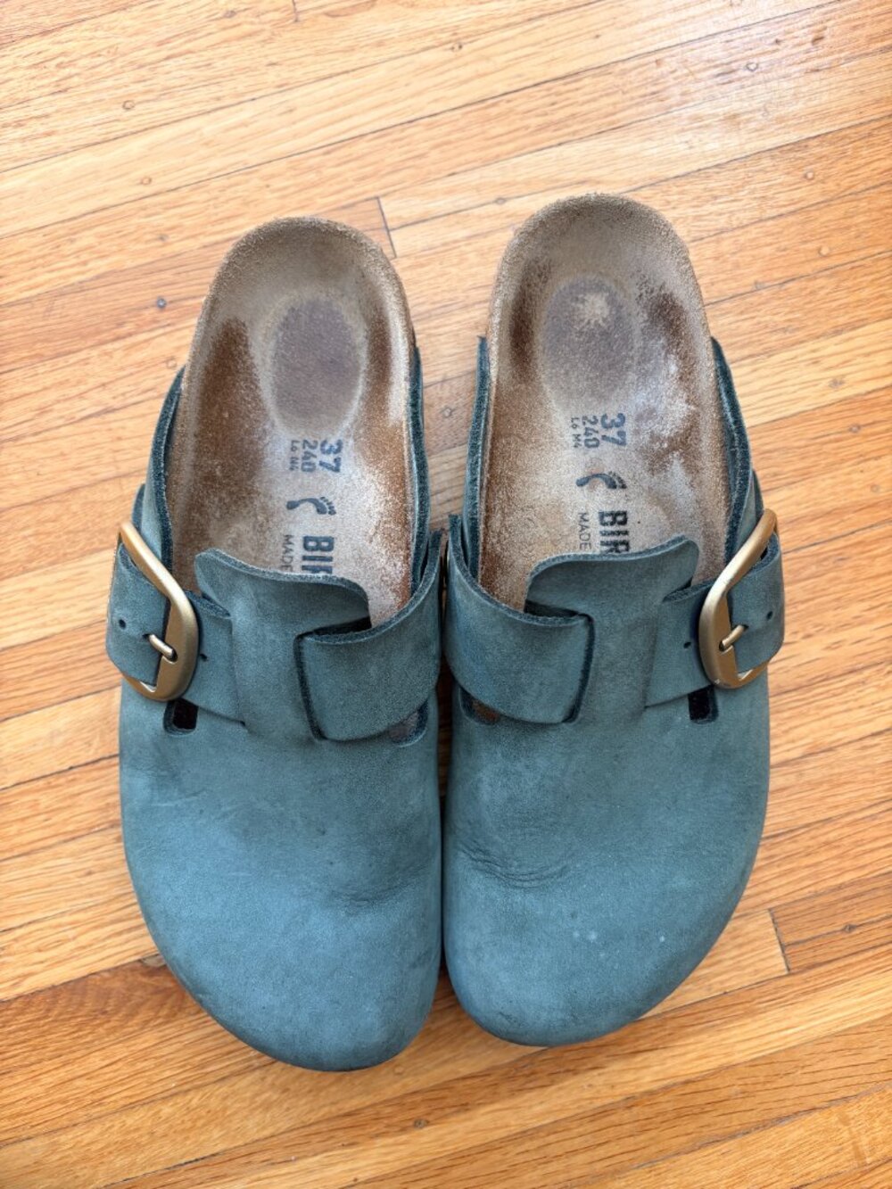 Birkenstock Clogs - Green Suede - Picture 3 of 4